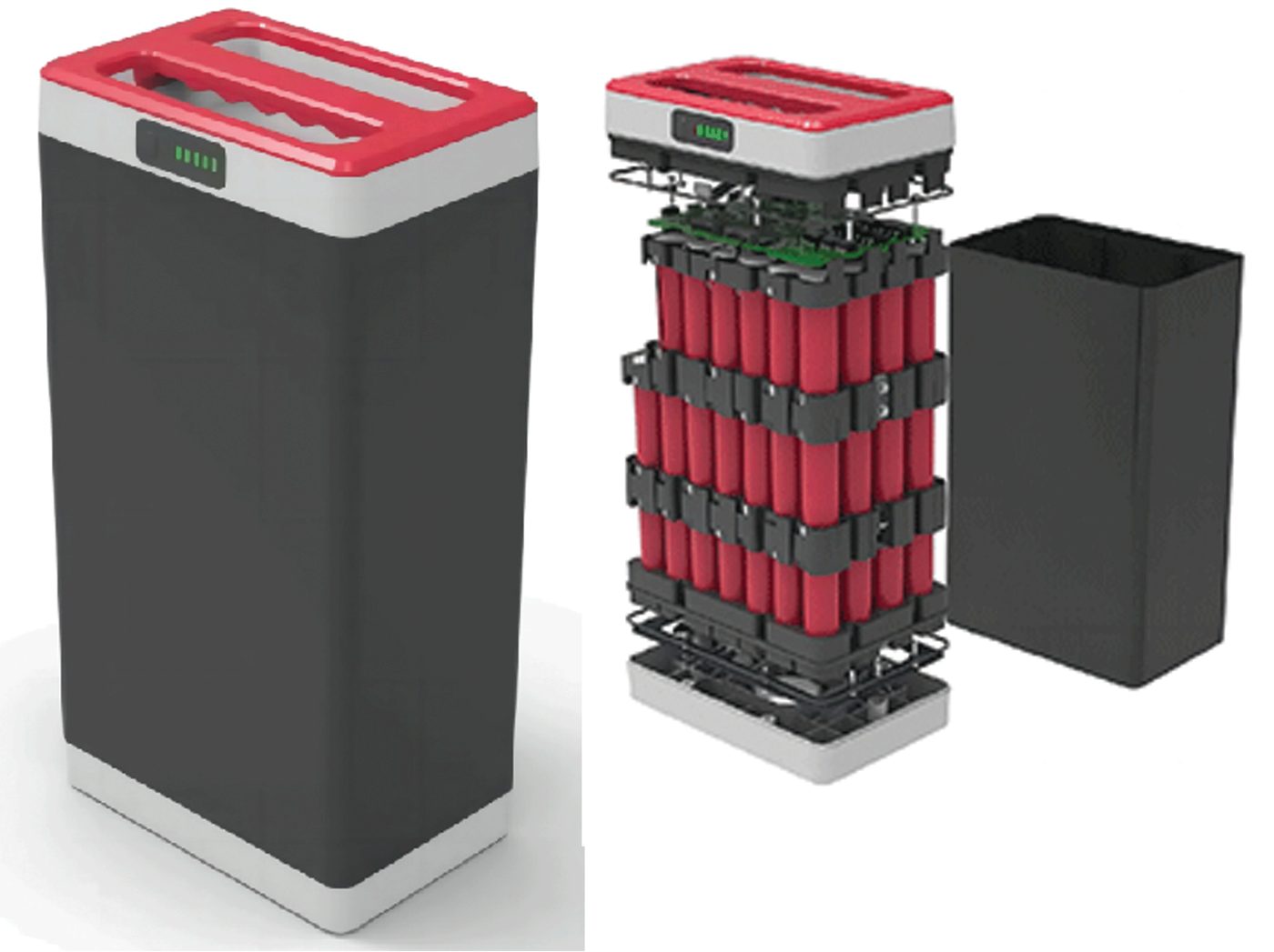 Lithium battery pack, hot swap 2–4